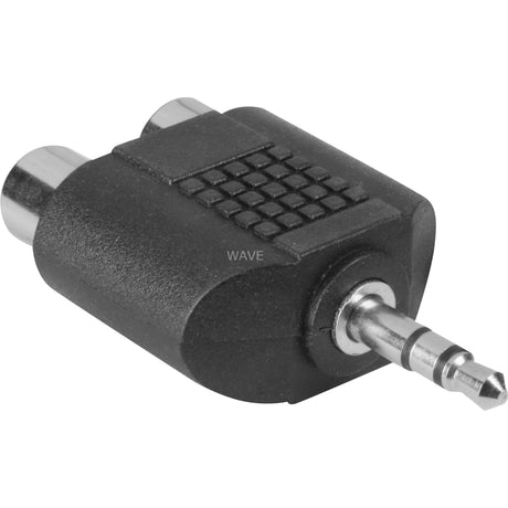 Adaptateur Goobay jack 3,5 mm > 2x tulipe (noir, stéréo)