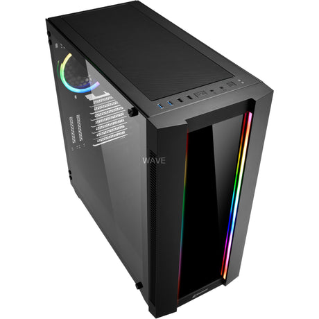 Sharkoon Elite Shark ca200g boîtier grande tour (noir | 4x USB-A | RVB | verre trempé)