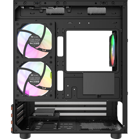 Boîtier mini tour Thermaltake view 170 ws argb (couleur bois noir | 2x usb-a | rgb | fenêtre)