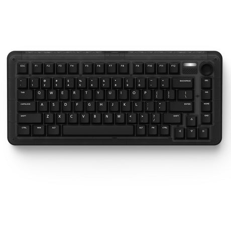 Clavier mécanique sans fil Iqunix zx75 côté obscur (noir, disposition américaine (qwerty), marron gateron, 75 %, LED RVB, remplaçable à chaud, pbt double prise, 2,4 GHz | Bluetooth 5.1 | USB-C)