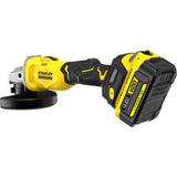 Meuleuse d'angle Stanley fatmax v20 18v 125mm (noir jaune, batterie et chargeur inclus, avec étui)