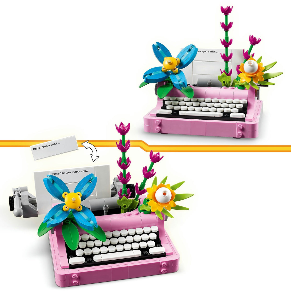 Lego Creator 31169 machine à écrire avec des fleurs