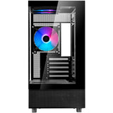 Boîtier mini tour Silverstone lucid 04 (noir | 2x USB-A | 1x USB-C | RVB | verre trempé)