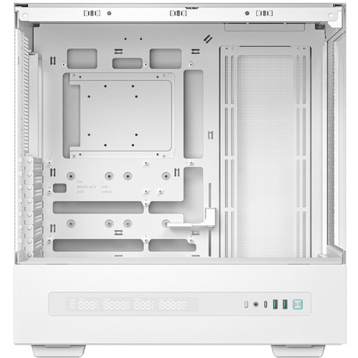 Boîtier tour midi numérique Deepcool ch690 (blanc | 2x USB-A | 1x USB-C | verre trempé)