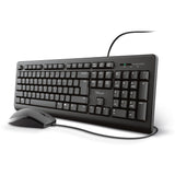 Trust primo – ensemble clavier et souris, ensemble de bureau (noir, disposition américaine, membrane)