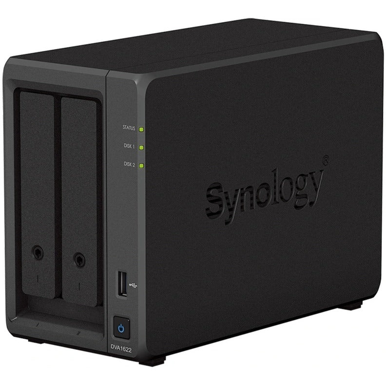 Enregistreur vidéo réseau Synology dva1622 (noir, 2x emplacements HDD 3,5)