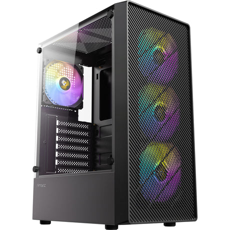 Boîtier tour midi Antec ax26 rgb Elite (noir | 3x USB-A | verre trempé)