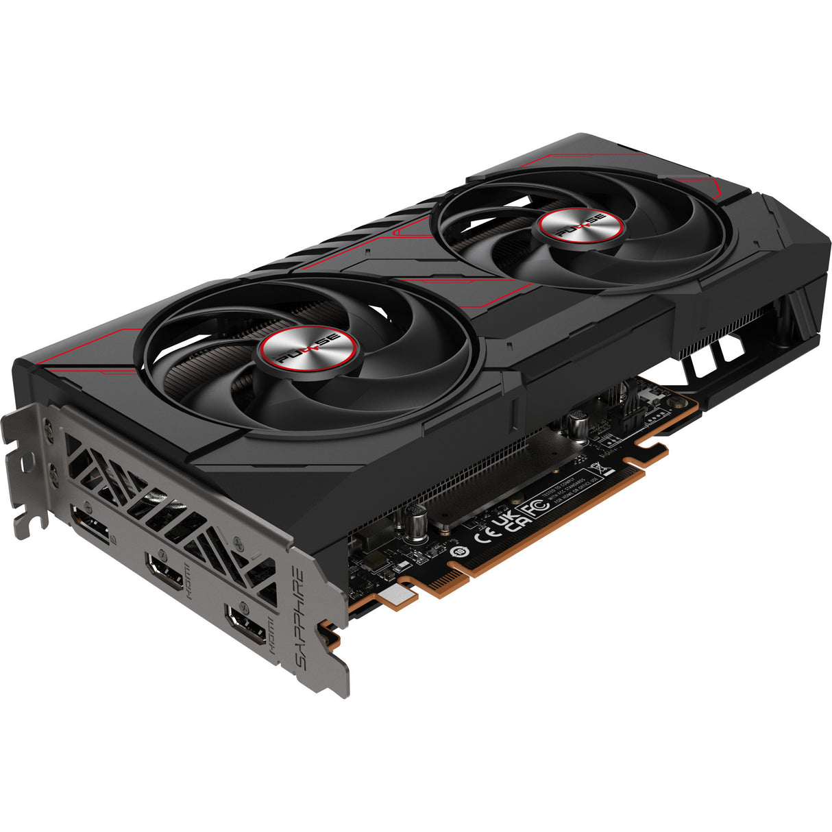 Carte graphique Sapphire Radeon RX 9060 XT Pulse 16 Go OC (noir rouge, 1x port d'affichage, 2x HDMI)