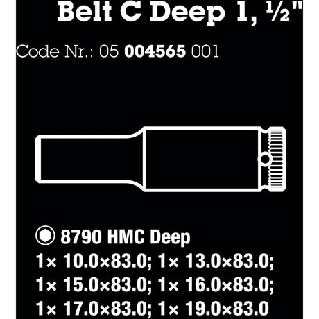 Ceinture waa c deep 1 capuchon de capuchon, 1 2
