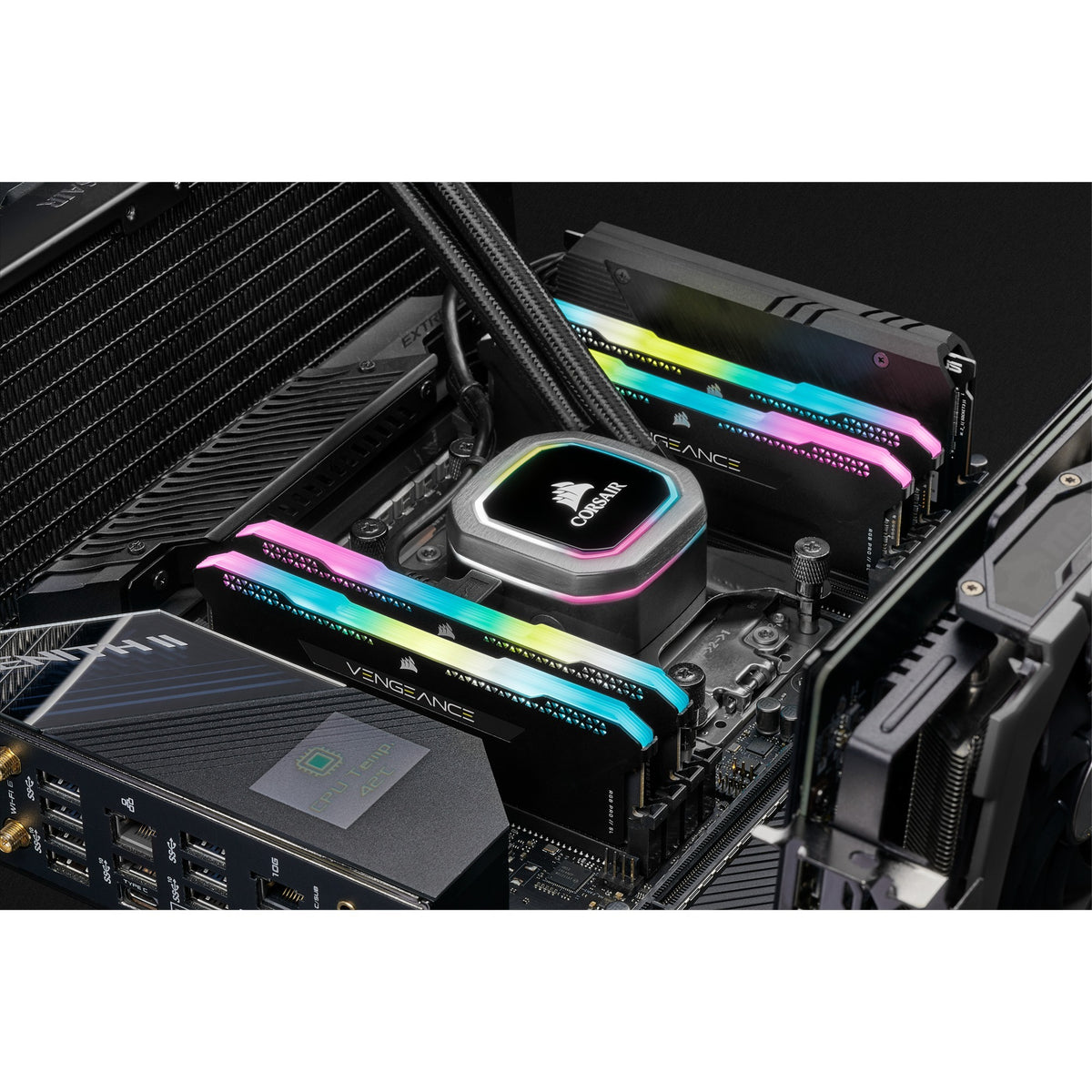 Corsair Vengeance RGB Pro SL 16 Go DDR4-3200 (2x 8 Go) RAM (noir, cmh16gx4m2e3200c16, xmp 2.0)