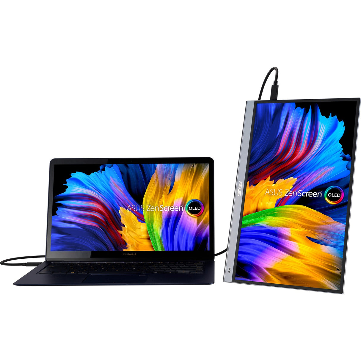 Moniteur Asus zenscreen oled mq16ahe 15.6 (argent, usb-c, mini hdmi)