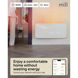 Panneau chauffant WiFi Mill Steel pa1500wifi4a, convecteur 1500 watts (blanc, WiFi 2,4 GHz (WiFi 6), Bluetooth 5.2, ZigBee 3.0 + application)