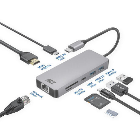 Act Connectivité USB-C 4K Station d'accueil pour 1 moniteur HDMI, Ethe