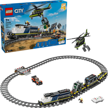 Lego ® city vol dans un train de police - ensemble de train jouet - 60508