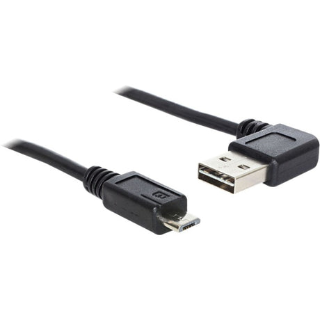 Delock USB2.0 a 90° > Câble USB micro-B (noir, 5 mètres)
