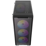 Boîtier tour midi Antec vx310 argb (noir | 3x usb-a | verre trempé)
