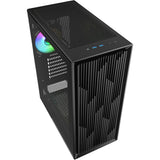 Sharkoon VK2 RGB MIDI Tower boîtier (noir | 2x USB-A | RGB | verre trempé)