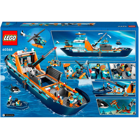 Lego city - jouet de construction d'un navire de recherche polaire (60368)
