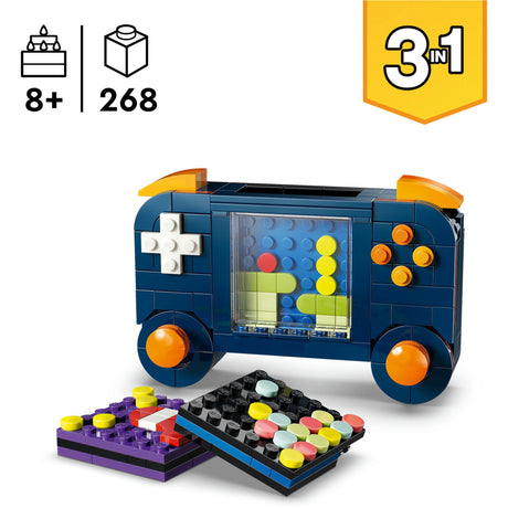 Modèle de jouet de console de jeu rétro Lego ® Creator 3en1 - à transformer en machine de bureau ou d'arcade - 31380