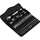 Wera 8100 sa 7 jeu de cliquets métalliques zyklop carré traversant 1 jeu de 4 outils (28 pièces)