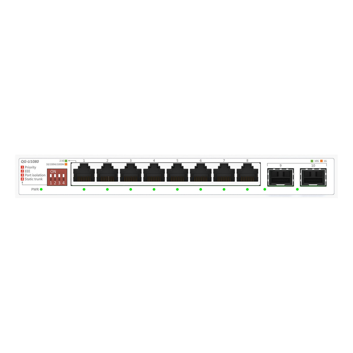 Asus qg-u1080 2.5ge unm 08 commutateur (blanc)