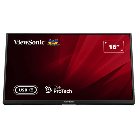 Viewsonic VA1650 moniteur portable léger 16 (noir, 1x HDMI, USB-C)
