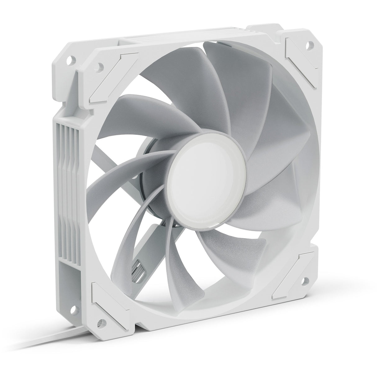 Sharkoon shark miroir rgb pwm ventilateur de boîtier inversé (blanc, 120 x 120 x 25 mm)