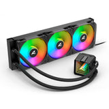 Refroidissement par eau Sharkoon s100 argb (noir, connecteur de ventilateur PWM à 4 broches)