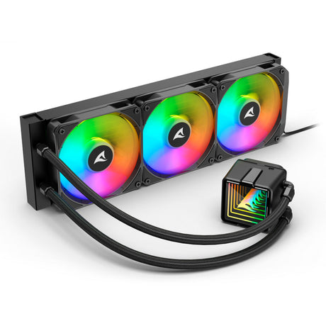 Refroidissement par eau Sharkoon s100 argb (noir, connecteur de ventilateur PWM à 4 broches)
