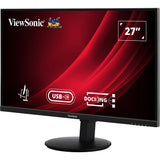 Moniteur d'accueil Viewsonic VG2709u-2k avec deux haut-parleurs et connexion en série 27 (noir (mat), 1x HDMI, 1x port d'affichage, 1x sortie port d'affichage, USB-C, USB-A, 100 Hz)