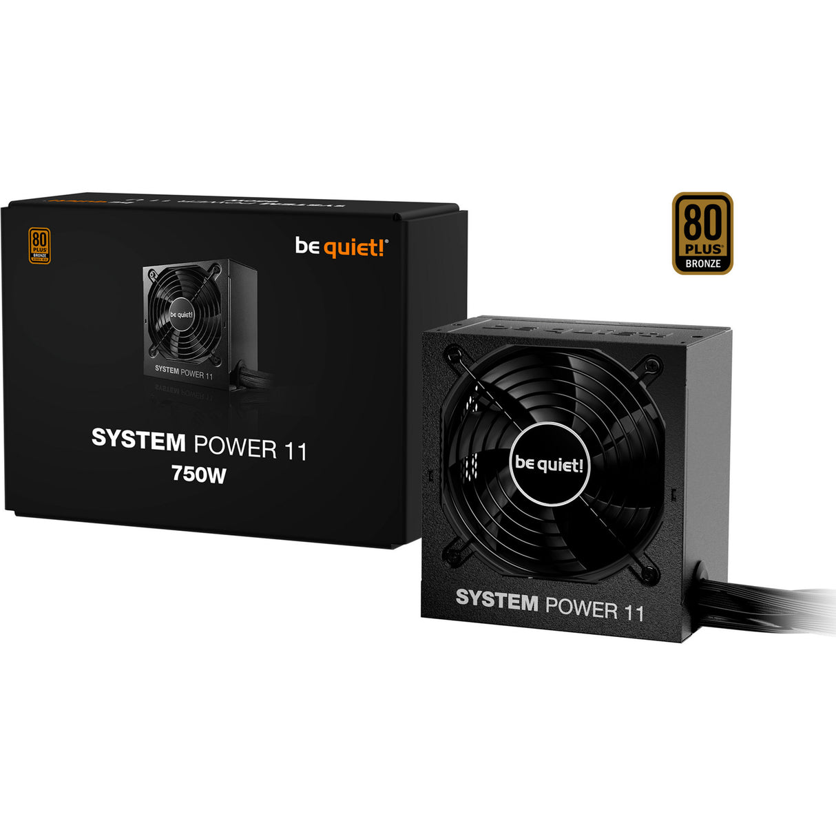 Soyez silencieux! alimentation du système 11 bloc d'alimentation de 750 watts (noir, 1x 12vhpwr, 2x pcie)