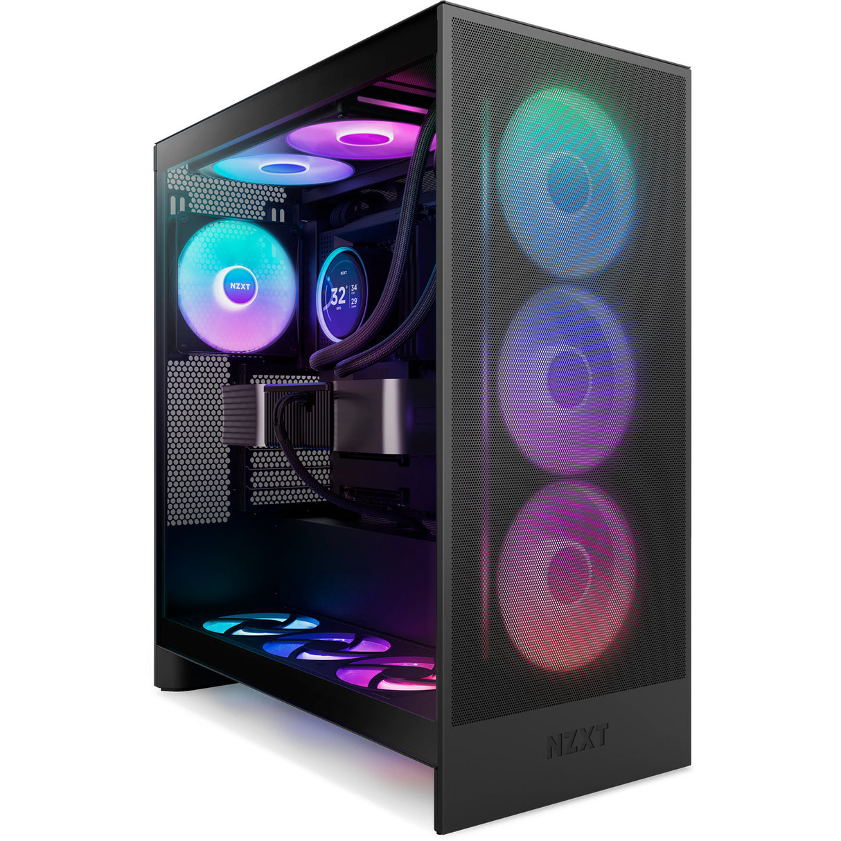 Nzxt f420 rgb core ventilateurs de boîtier (noir, 3 pièces, 420 x 140 x 26 mm)