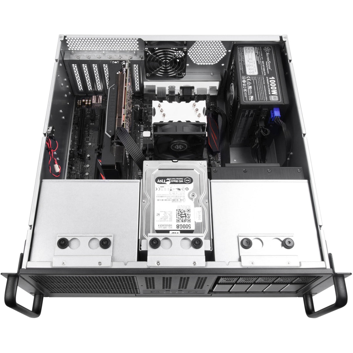 Boîtier rack Silverstone RM41-H08 (noir | 2x USB-A 3.2 (5 Gbit s))