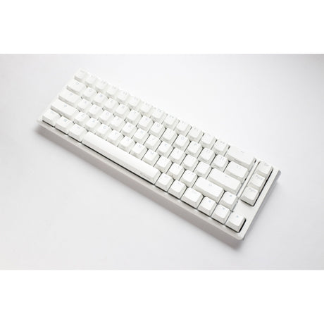 Clavier mécanique Ducky one 3 classic pur blanc SF RVB (blanc, disposition US (Qwerty), marron cerise MX, 65 %, LED RVB, PBT double-shot, échangeable à chaud, mécanique Quack)