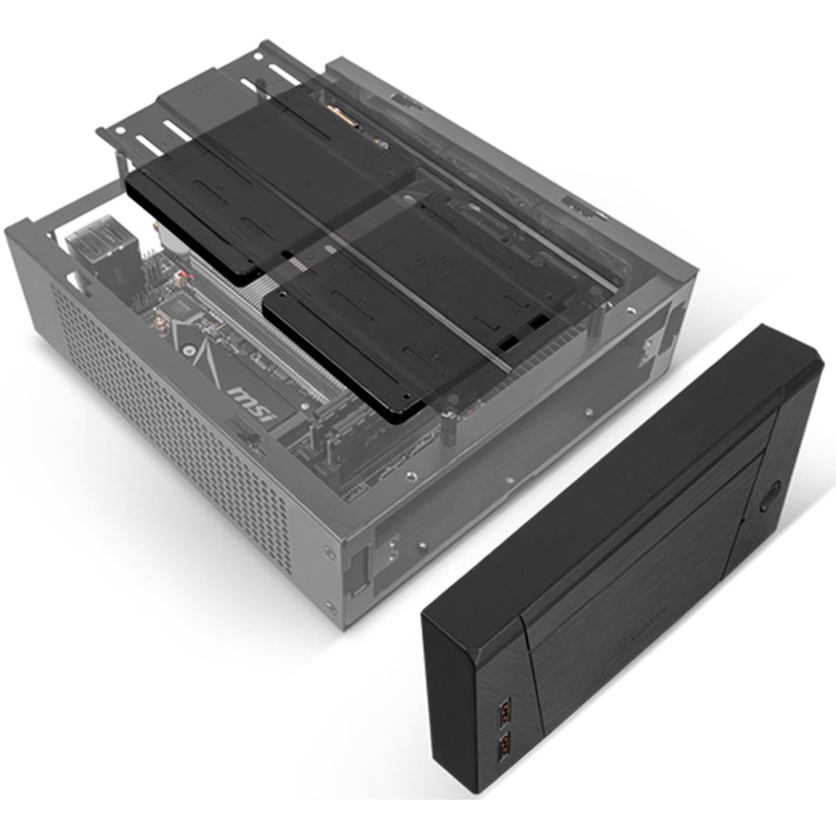 Boîtier htpc Silverstone sst-ml10b (noir | 2x usb-a)