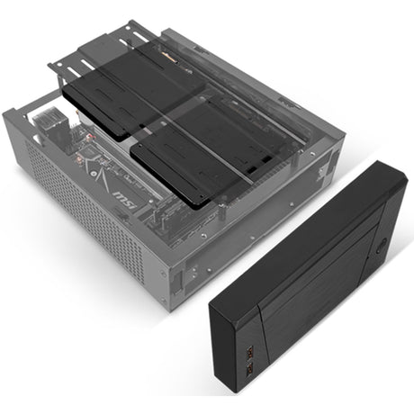 Boîtier htpc Silverstone sst-ml10b (noir | 2x usb-a)