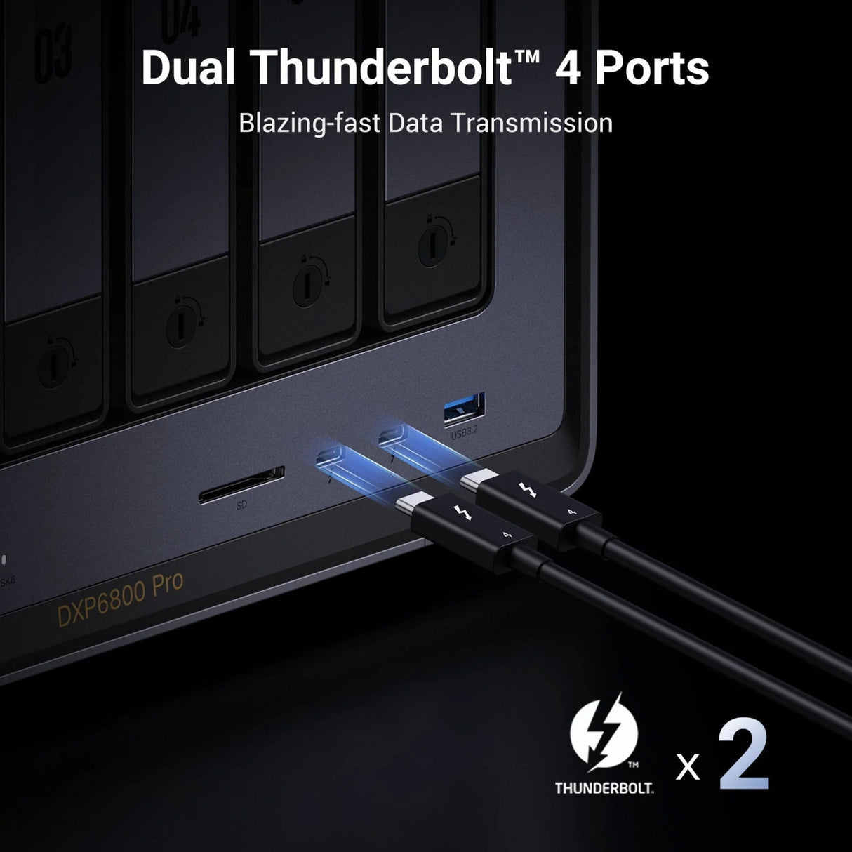 Ugreen nasync dxp6800 pro (grijs, 2x 10gbe, hdmi, thunderbolt 4 (40gb s))