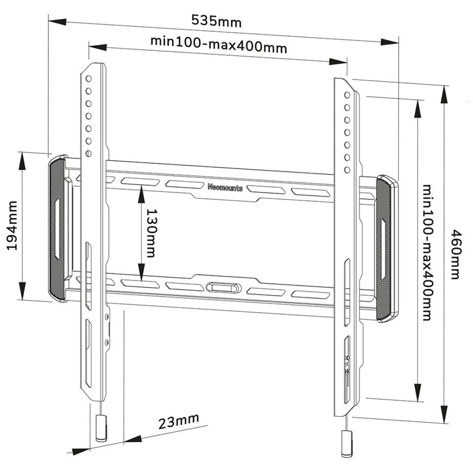 Neomounts par Newstar WL30-550BL14 TV Wall Stont