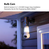 Caméra de sécurité Imou bulb cam 2k (blanc, raccord à vis universel e26 e27)