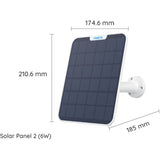 Panneau solaire Reolink compatible avec caméra à batterie - sangle et câble de connexion 4m - puissance 6w - résistant aux intempéries - panneau solaire 2