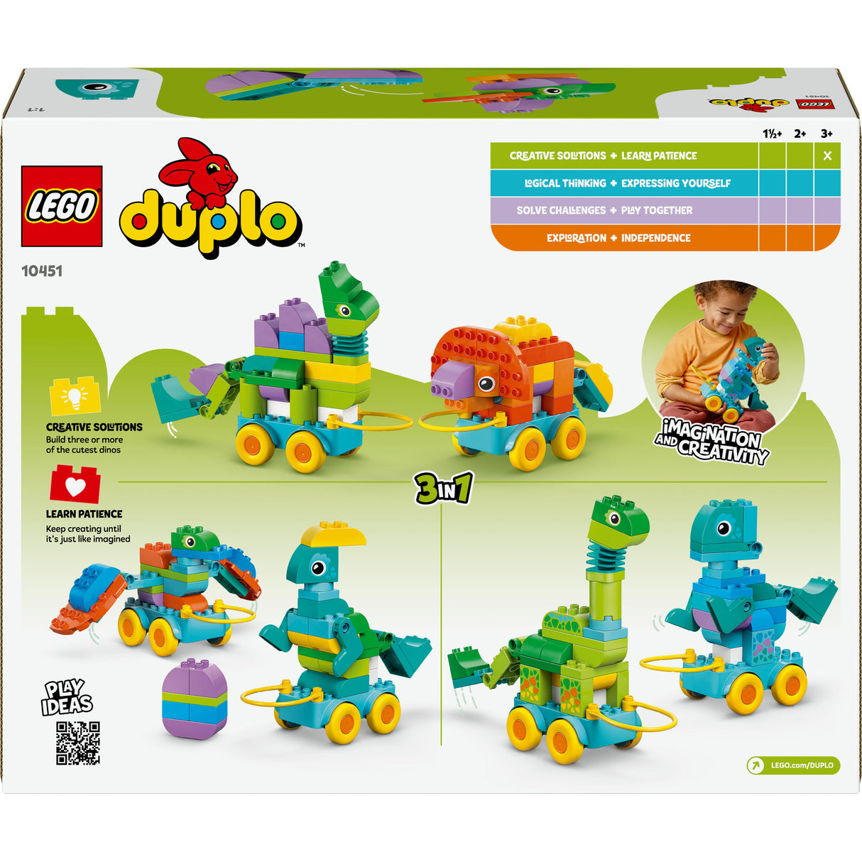Lego Duplo 10451 dinosaures 3-en-1 sur roues