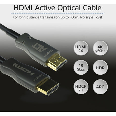 Act Connectivité HDMI Premium 4K Câble optique actif V2.0 HDMI-A M