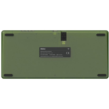 8bitdo retro 87 mechanical keyboard - xbox edition (groen, us lay-out (qwerty), kailh box jellyfish x, 80% (tkl), abs keycaps, bluetooth 5.0, wireless 2.4g, usb)