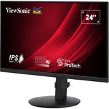 Moniteur ergonomique Viewsonic VA2408-HDJ 23,8 (noir (mat), 1x HDMI, 1x port d'affichage, VGA, 100 Hz)
