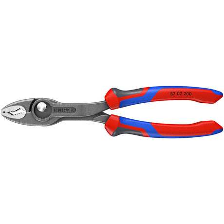 Pince à poignée avant Knipex | longueur 200 mm | gaines polies multi-composants | phosphaté noir | 1 pièce - 82 02 200 - 82 02 200