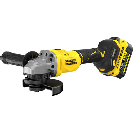 Meuleuse d'angle Stanley fatmax v20 18v 125mm (noir jaune, batterie et chargeur inclus, avec étui)