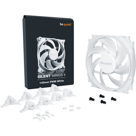 Soyez silencieux! Ventilateur de boîtier Silent Wings 4 PWM (blanc, 140 x 140 x 25 mm)