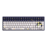 Clavier de jeu mécanique RVB Iqunix F97 Starry Tryst (bleu foncé, disposition américaine (QWERTY), rouge Gateron, 96 %, LED RVB, remplaçable à chaud, PBT, 2,4 GHz | Bluetooth 5.1 | USB-C)