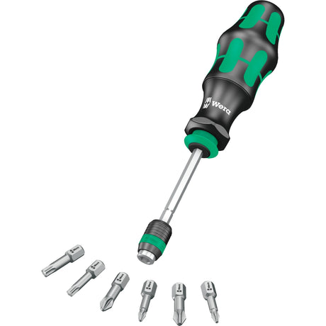 Wera kraftform kompakt 26 avec étui, jeu d'embouts 7 pièces (noir vert)