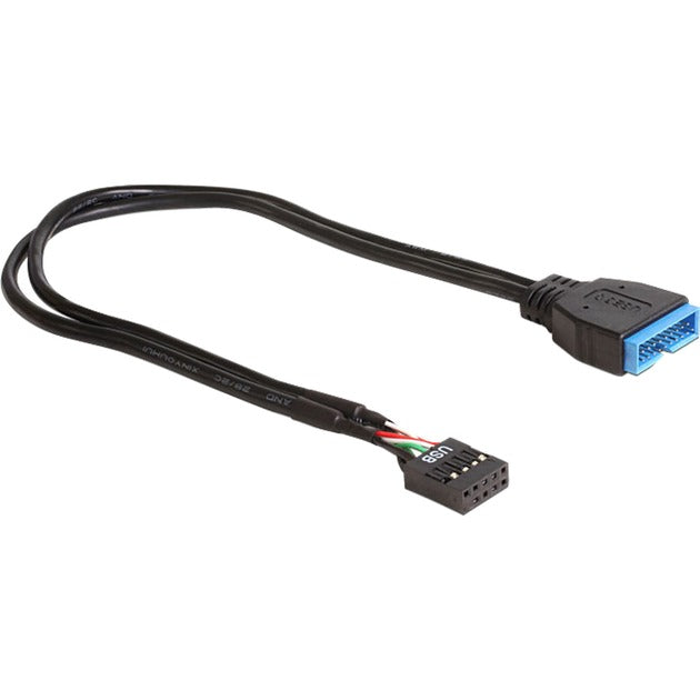 Delock Adaptateur d'embase USB 2.0 > 3.0 (noir, 0,3 mètre)